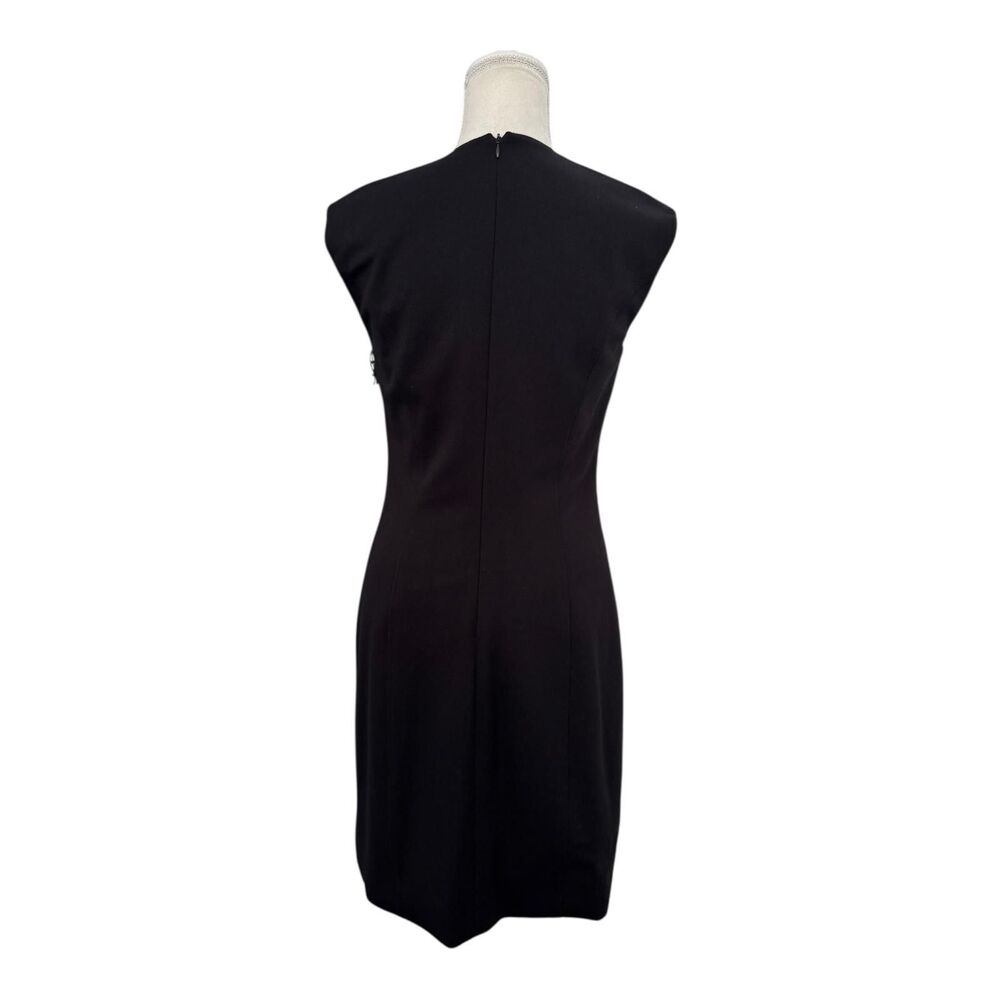 Deity New York Dress Women's 4 Black Sleeveless Sheath Cut Out Front - Picture 5 of 10